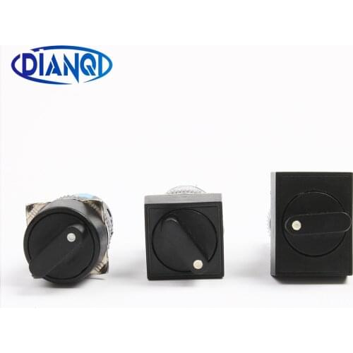 16mm Rotary Switch Knob Round Button 2/3 Positions Fixed 3/6 pins Rotating Latching Lock 1NO1NC 2NO2NC Selector