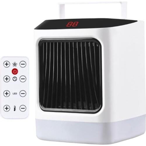 Handheld Ceramic Electric Space Heater 800W 2 Settings Fan Timer Remote Control