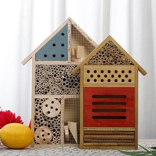 Garden Wooden Insect Wooden Ladybirds Butterfly House Bug Room House Insect Bee House Outdoor Shelter Nesting Box Decoration