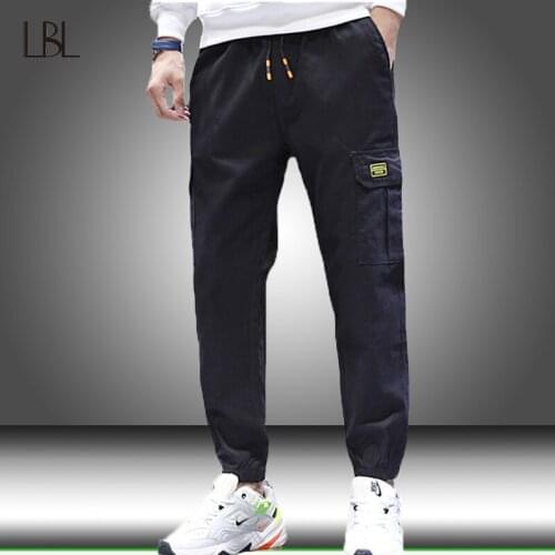 New Jogging Pants Men Sport Sweatpants Cargo Pants Mens Joggers Cotton Loose Pants Bodybuilding Trouser Male Tactical Trackpants