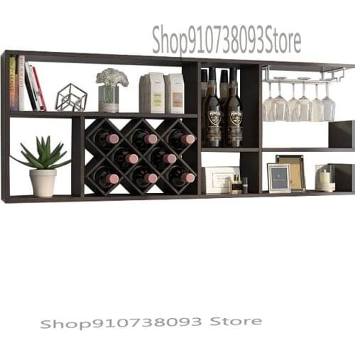 Modern Simple Wall Mounted Wine Rack Wall Mounted Shelf Rhombic Wine Bar Restaurant Wall Mounted Wine Rack