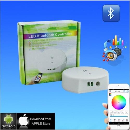 Led Bluetooth RGB Music Controller Andriod IOS App RGB/RGBW Dimming Controller Smart Wireless Remote Led Strip Dimmer Controller