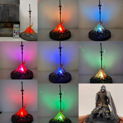 Dark Souls Bonfire Led Light Black Faraam Knight Action Figure Toy Gift