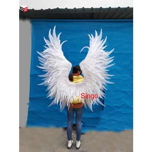 High Quality Natural Feather Angel Wings Wedding Wall Decor Home Restaurant Bar House Living Room Decoration Nice Shooting Props