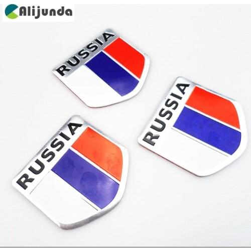 High quality Russia car sticker 3d flag logo, Label sticker accessories for Jeep Grand Cherokee for Dodge Journey