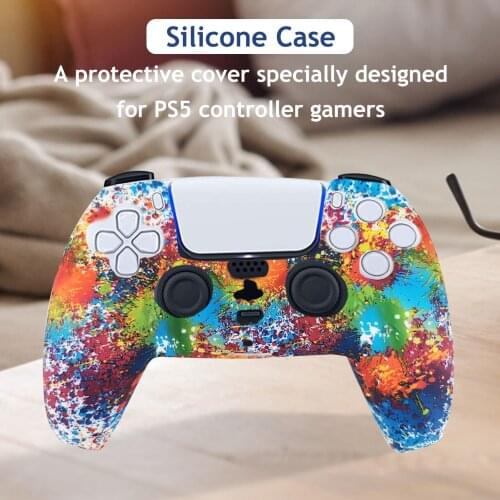 Gamepad Protective Cover For PS5 Controller Non-slip Scratch proof Handle Grip Silicone Case Skin Cover For DualSense Controller