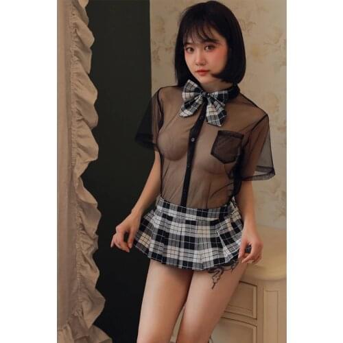 JIMIKO sexy student transparent underwear woman erotic see through uniform sailor School Girl outfit cosplay costumes lingerie