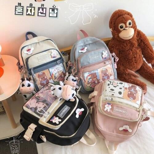 066C Women Nylon Backpack Purse Convertible Ladies Fashion Casual Daypack Travel Small School Shoulder Bags