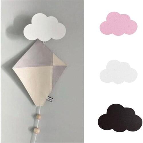 1Pc Nordic Cloud Kids Room Wooden Sticker Wall Hanging Hook Wall decoration Home Decor Clothing Hanger Children Best Gifts Hooks