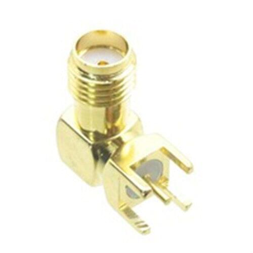 10pcs/lot SMA Female Jack Right Angle PCB Mount RF Connector