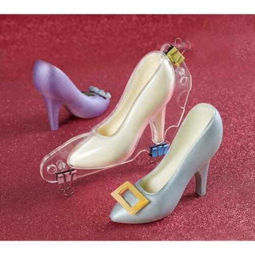 3D High Heels Shoes Cake Mold Plastic Small Number Cake Decoration Mold Tool Chocolate Candy Paste Mold DIY Kitchen Baking Tool