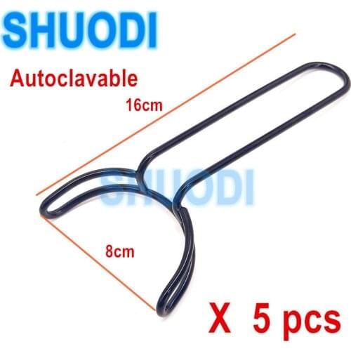 5 pcs Dentist Surgical Instrument Tool T Shape Retractor Dental Implant Large Mouth Gag Opener Black Teeth Retractor