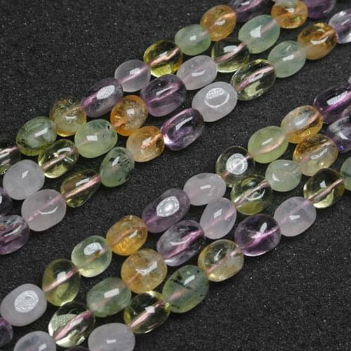 9-12mm Natural Freeform Mixed-stone Beads For Jewelry Making Beads Bracelets 15'' DIY Beads Necklace Earring Trinket