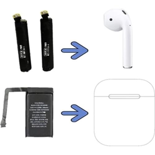 0 Cycle 25mAh GOKY93mWhA1604 Battery for airpods 1st 2nd A1604 A1523 A1722 A2032 A2031 for air pods 1 for air pods 2