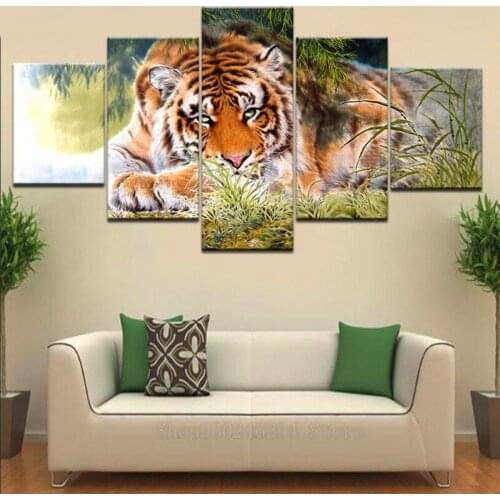 Diamond Painting Rhinestone tiger picture of rhinestone 5D DIY Diamond Embroidery,Cross Stitch,diamond Sale 5 pcs set art FF1059