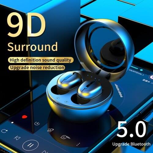 True TWS wireless headset Bluetooth 5.0 gaming subwoofer mini earbuds microphone charging box earphone sports headphones