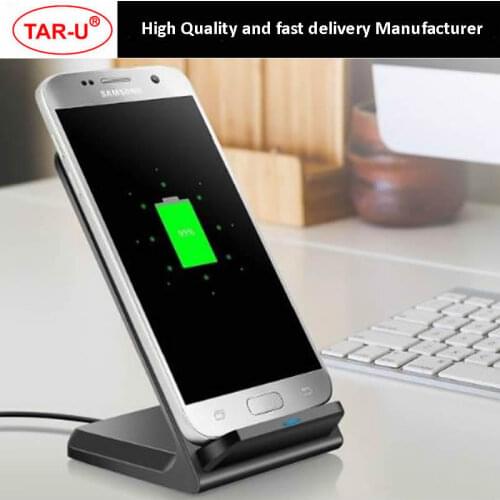 100pcs/lot Qi Wireless charger Quick charge 2.0 fast charging for iphone 8/X/XR Samsung S7/S8 2-coils stand 5V 2A/9V 1.67A