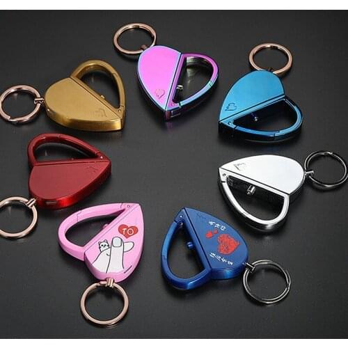 Love Keychain Folding USB Charging Lighter Creative Personality Valentines Day Gift Smoking Accessories for Weed Cute for Girls