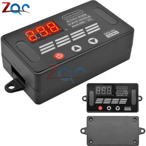 DC8V-55V 10A DC PWM Motor Speed Controller LED Digital Switch accelerate decelerate power-off permanent memory 12V 24V 36V 48V