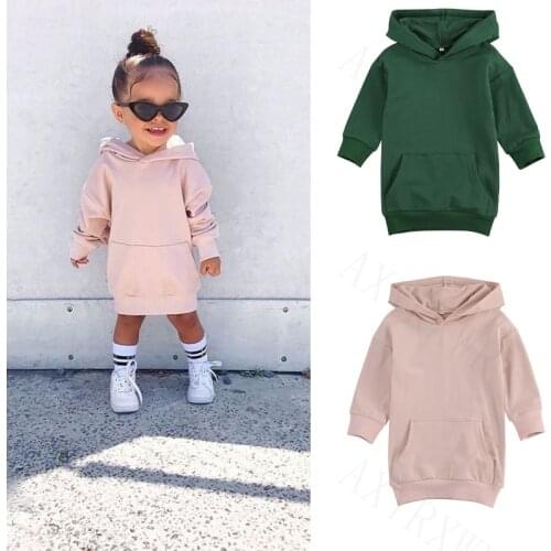 New Animals Girls Dresses Hoodies Long Sleeve Autumn Winter Casual Outfits Toddler Infant Pullover Children Cotton Warm Clothes