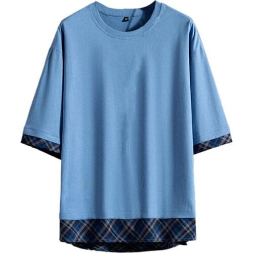 New Solid Color Men T shirts Bottoming Shirt Round Neck All Match Lightweight Men Summer Casual Short Sleeve T-shirt for Office