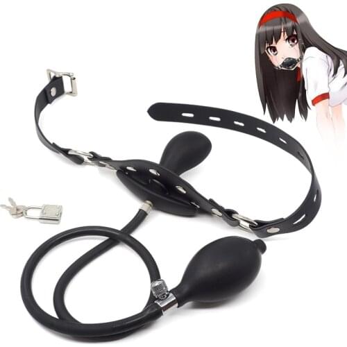 Hot sale！Inflatable Mouth Gag adjustable Lock BDSM Bondage sex slave Fetish Femdom open mouth gag Ball Adult Games erotic toys