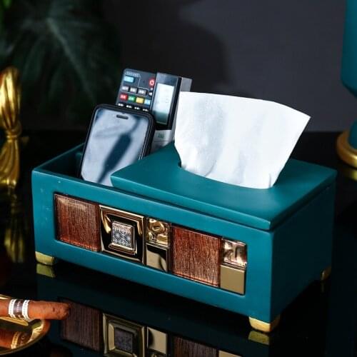 Tissue Box Resin Desktop Organizer Durable Multifunctional Remote Paper Holder Pencil Rack For Office Home Creative Storage Boxs
