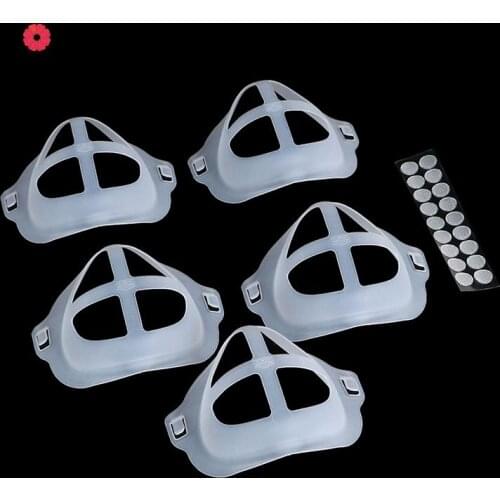 5pcs Bracket Mask Holder Breathable Valve 3D Mouth Mask Support Breathing Assist Help Mask Inner Cushion
