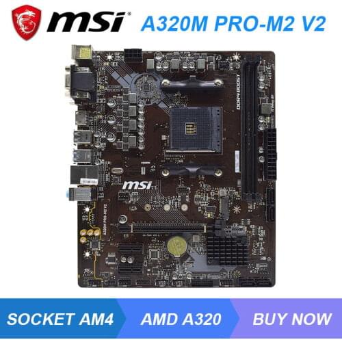A320M PRO-M2 V2 For MSI AMD A320 Am4 Motherboard ddr4 M.2 SATAIII AMD Ryzen Original Used PC Motherboard Kit PCI-E X16 3.0 Slot