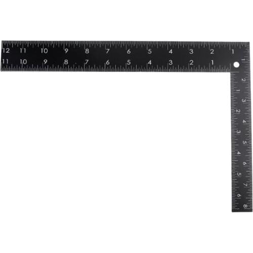 Metal L-Square Shape Patchwork Ruler for Tailor Garment Pattern Making Craft inch & metric 20*30cm Rule