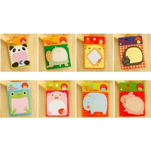 Note Cartoon Cute Simple Hand Tear N Times Stickers Office School Stationery Message Casual Stickers Label Bookmark Note Patch