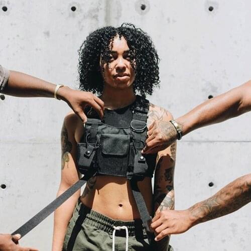 PGOLEGGY 2019 Fashion Waist Packs Shoulder Bags Chest Rig Bag Hip Hop Streetwear Men Functional Adjustable Pockets Waistcoat