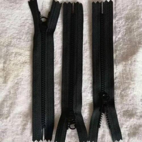 20 Pcs/lot 3# 15cm 25CM Ykk Zipper Black Resin Close End for Pocket Collar Pants Bag Repair Sewing Accessories Wholesale