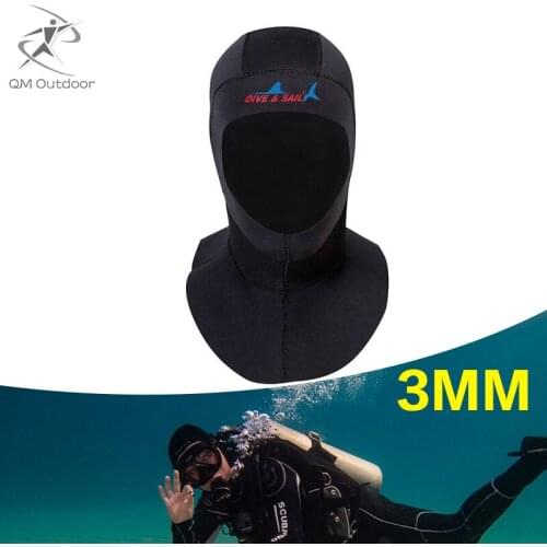 3mm Neoprene Diving Hoods With Shoulder Waterproof Ear Protection Diving Helmet Snorkeling Surfing Swimming Cap