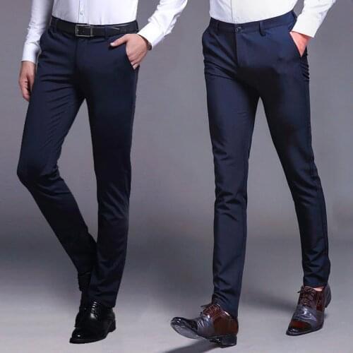 2020 New Smart casual pants mens slim pants bermuda masculina thin tide business Casual SUIT PANTS kpop fashion man trousers