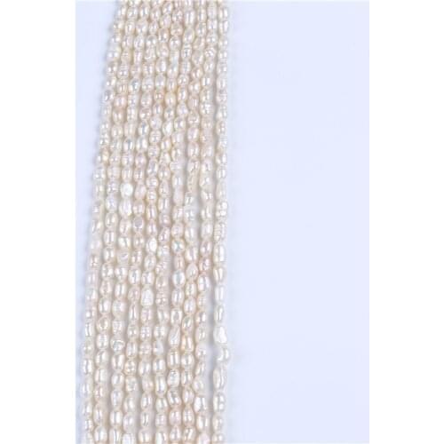 Wholesale 5-6mm rice shape pearl strands for factory price