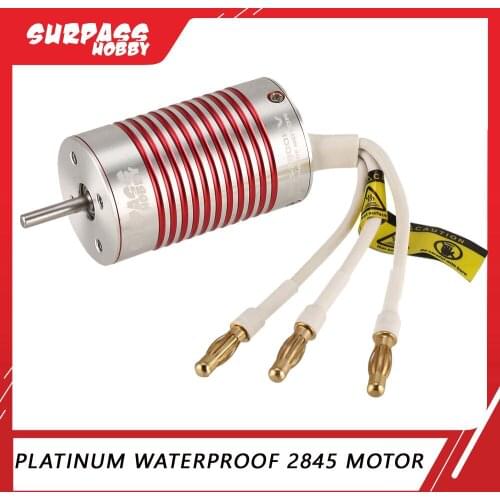 Platinum Waterproof 2845 4370KV 3930KV 3800KV 3100KV 4 Poles Senseless Brushless Motor 45A ESC for Wltoys 12428 1/10 1/12 RC car