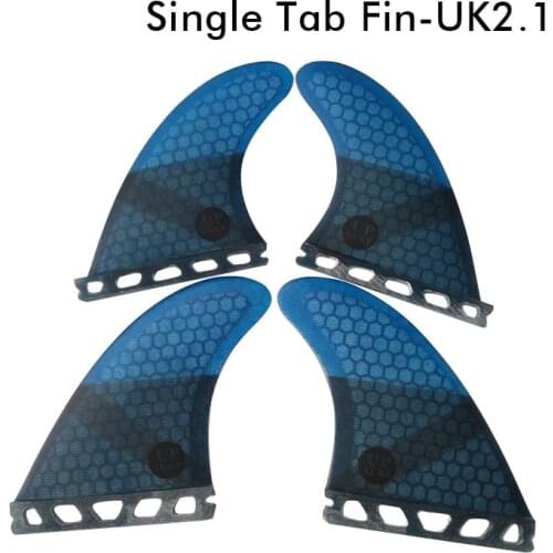 Future K2.1 fins Quad-Fins Honeycomb Fiberglass surfboard fin 4 in per set Blue color