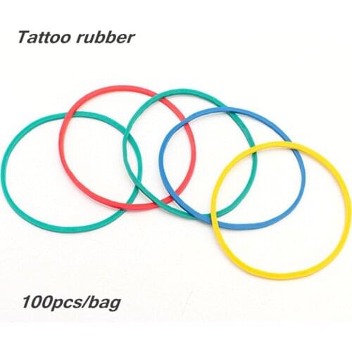 100pcs mixed color tattoo accessories tattoo rubber bands microblading supplies for tattoo machine needles steady