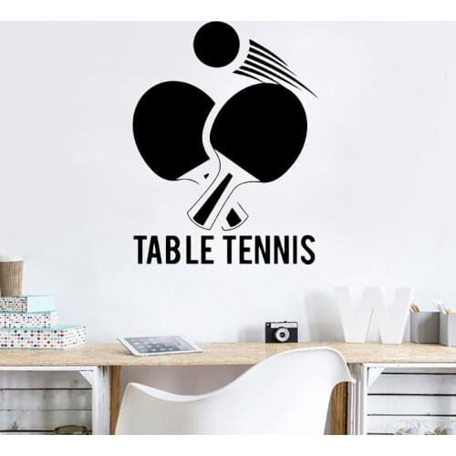 YOYOYU Table Tennis Art Vinyl Wall Sticker Kids Room Ping Pong Sport Remove Bedroom Livingroom Becal Decoration Poster ZX515