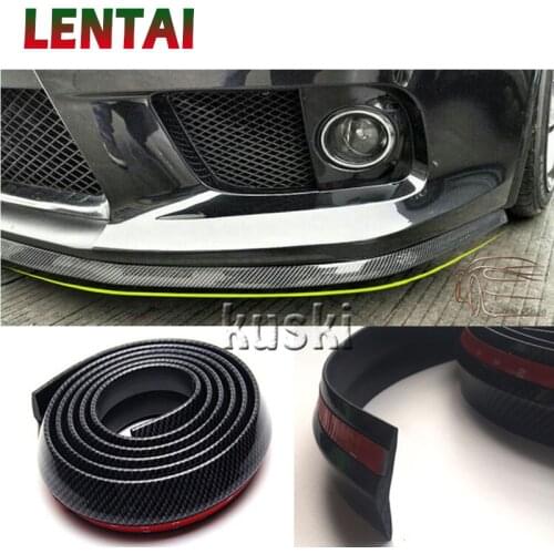 LENTAI 1Set Auto Car Front Chin Spoiler Carbon Stickers For kia Ceed Cerato Suzuki grand vitara Citroen xsara picasso C3 Subaru