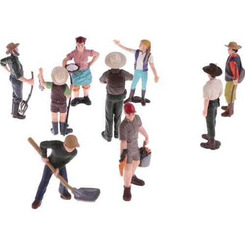 1Pc Simulation Static Farmer Model Farm Staff Worker People Model Miniature Decoration Accessories