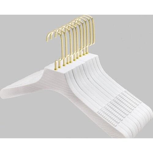 10pcs/lot White Plastic Clothes Hangers Non-slip Pants Hanger Seamless Clothing Hanging Garment Shop Display