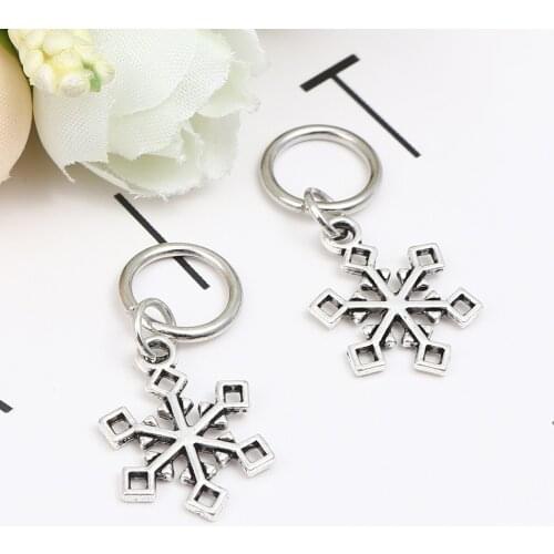 10PCs Zinc Alloy Knitting Stitch Markers Snowflake Angel Antique Silver Color DIY Craft Supplies Home Sewing Helpful Accessories