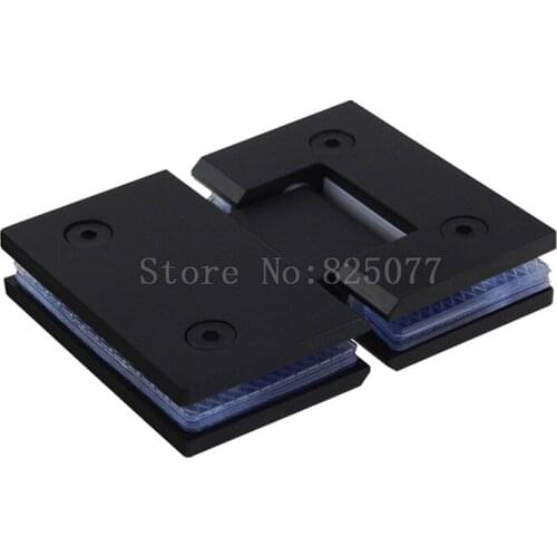 2PCS 304 Stainless Steel Black Paint Hinge 180 Degree Open Wall Mount Glass Shower Door Hinge For Home Bathroom Hardware JF1322