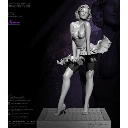 75mm 1/24 Resin model kits figure beauty colorless and self-assembled TD-2828