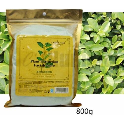 800g Tea Tree Essential Oil Modeling Peel Off Mask Powder Soft Film Powder High Quality Beauty Salon Equipment