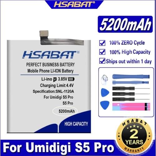 HSABAT S5 Pro 5200mAh Battery for UMI Umidigi S5 Pro Batteries