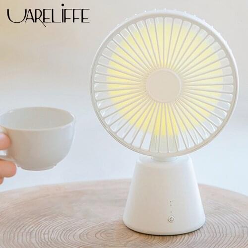 Uareliffe Automatic Shaking Head Fan Portable Cooling Desktop Fan Strong Wind Quiet Air Conditioner For Office Bedroom Summer