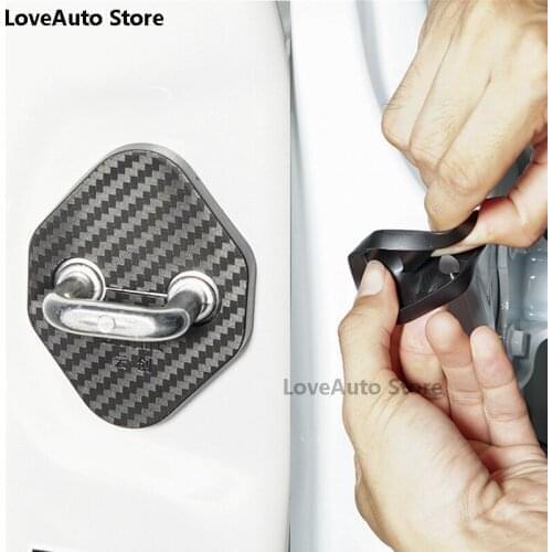 Car Door Stainless Steel Lock Cover Stopper Anti-rust Cover Car Protective Accessories For Toyota Corolla 2018 2017 2016 2015